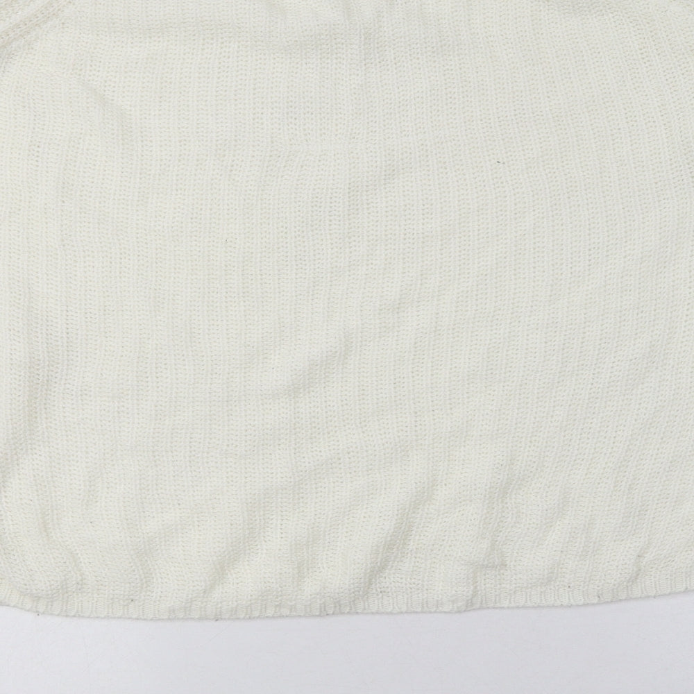 amara reya Womens White  Acrylic Pullover Sweatshirt Size XL  Pullover