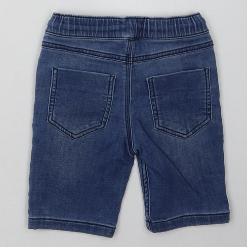 NEXT Boys Blue  Cotton Bermuda Shorts Size 5 Years  Regular Tie