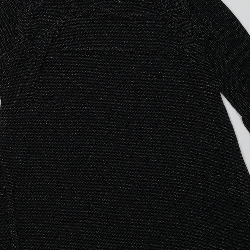 QED London Womens Black  Polyester A-Line  Size S  Roll Neck Pullover