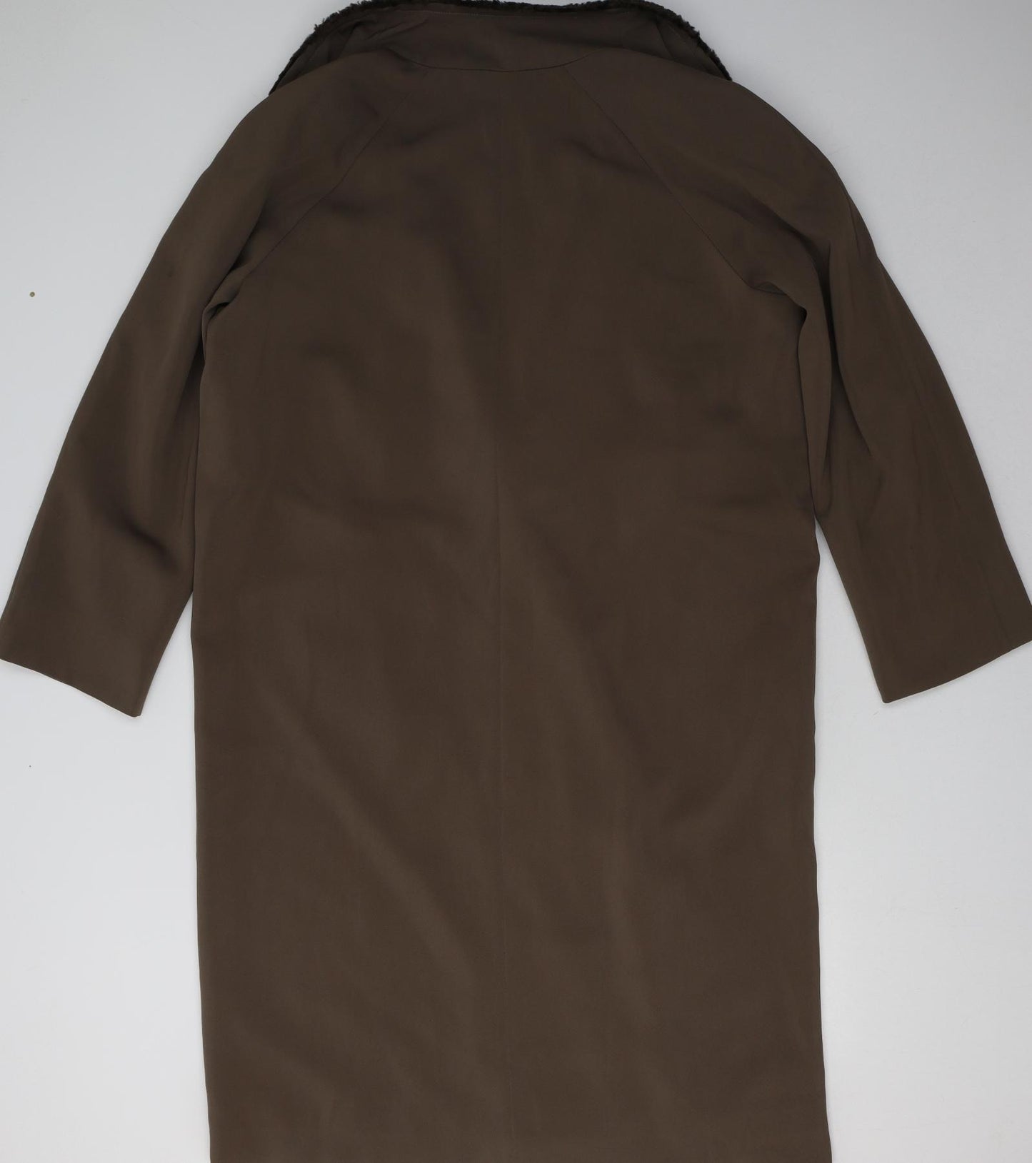 Marks and Spencer Womens Brown   Overcoat Coat Size 16  Button
