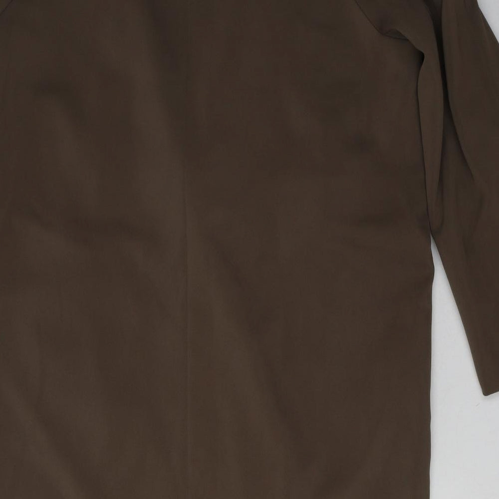 Marks and Spencer Womens Brown   Overcoat Coat Size 16  Button