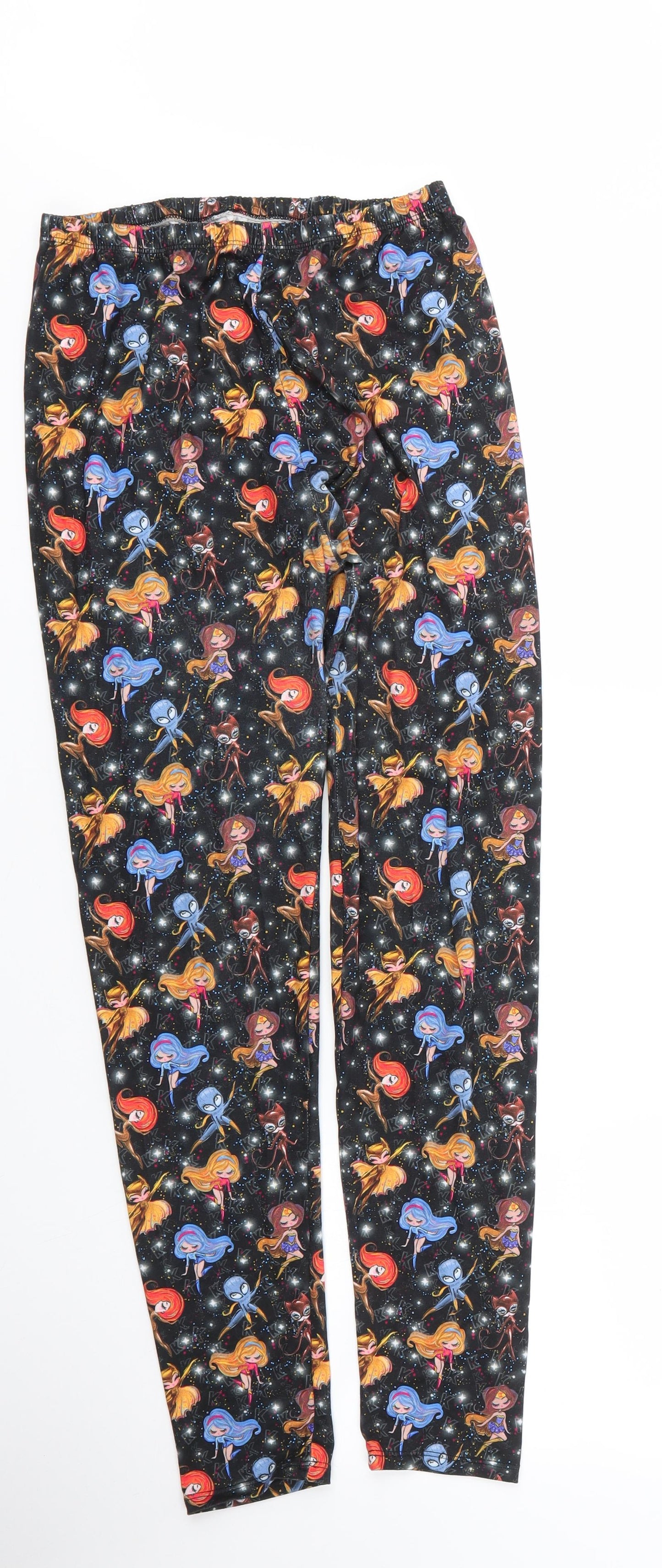 Kukubird Womens Black  Polyester Carrot Leggings Size S L27 in