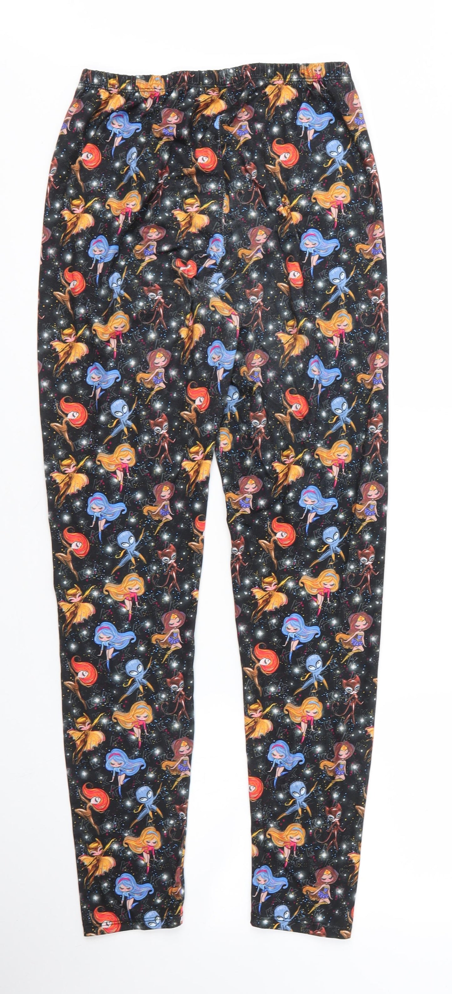 Kukubird Womens Black  Polyester Carrot Leggings Size S L27 in