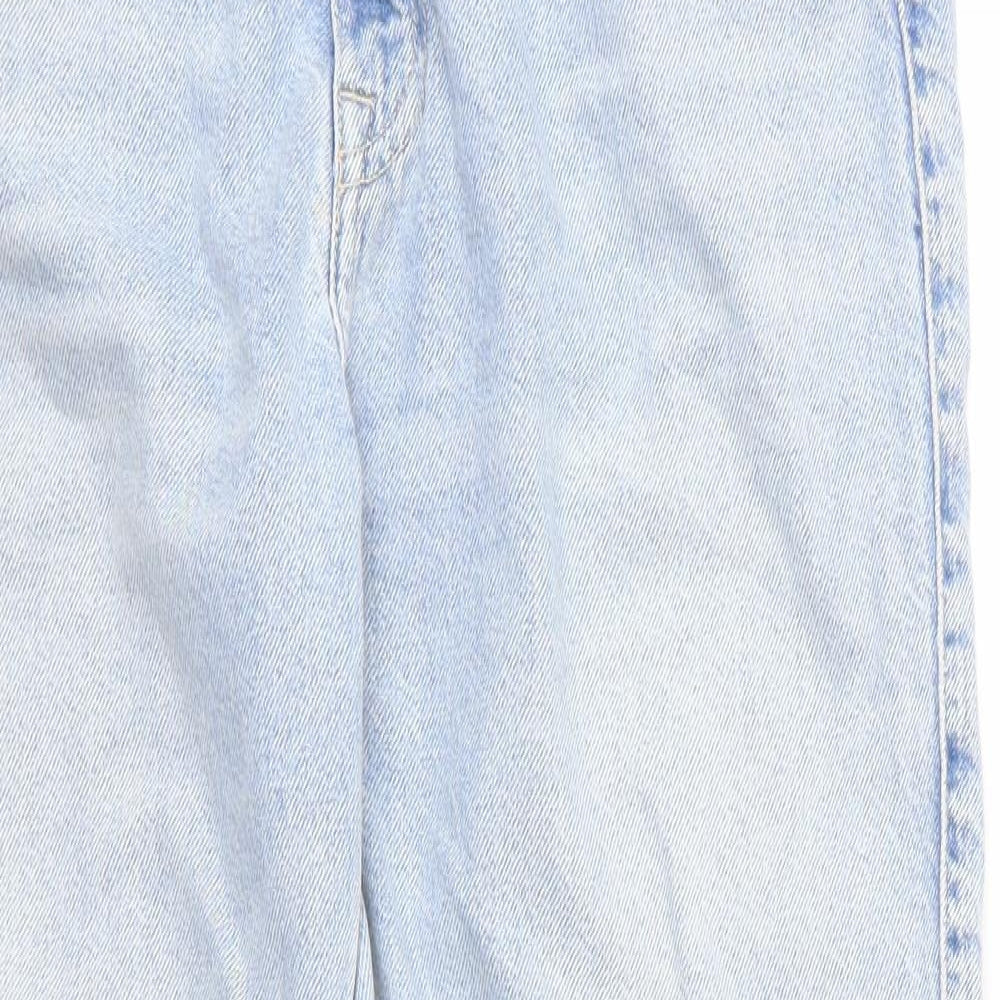 River Island Womens Blue  Cotton Straight Jeans Size 12 L27 in Regular Zip