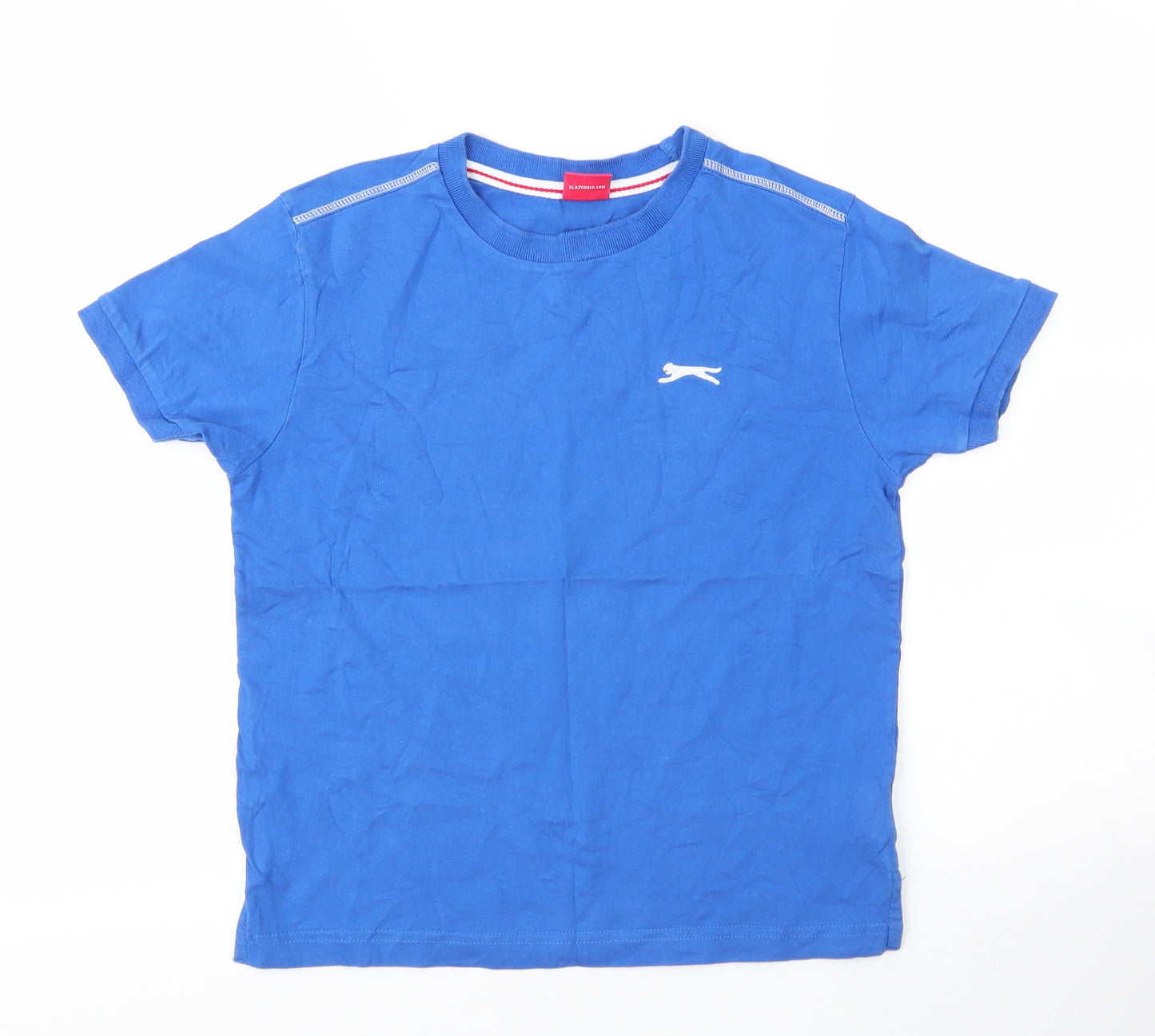 Slazenger Boys Blue  Cotton Basic T-Shirt Size 9 Years Round Neck
