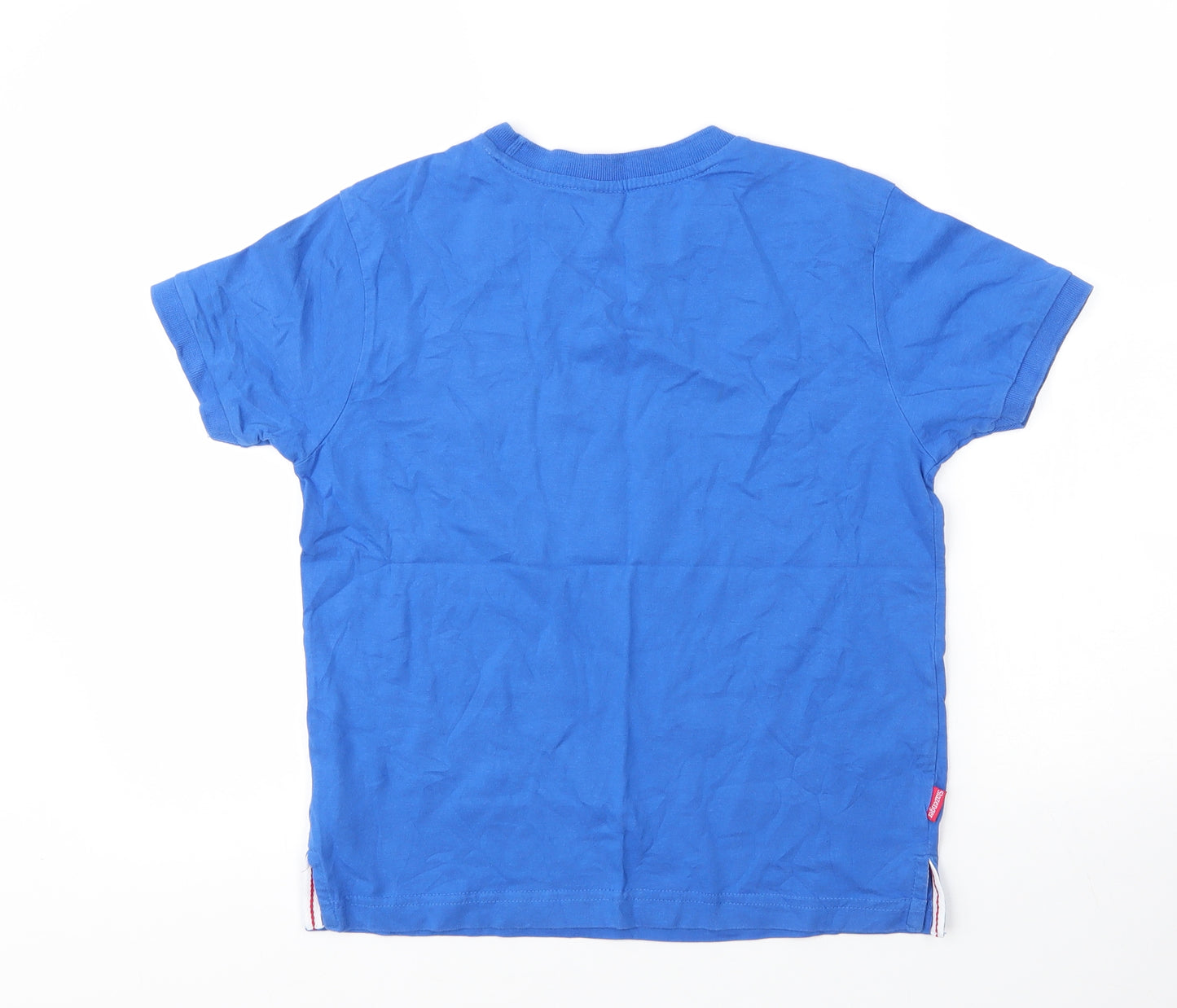 Slazenger Boys Blue  Cotton Basic T-Shirt Size 9 Years Round Neck