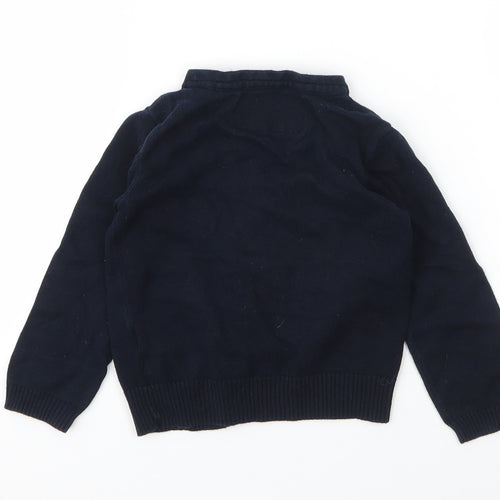 Primark Girls Blue Round Neck  Cotton Cardigan Jumper Size 2 Years  Button