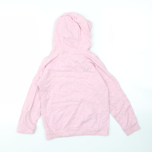 F&F Girls Pink  Cotton Pullover Hoodie Size 7 Years   - Unicorn