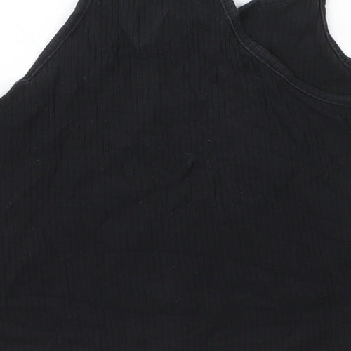H&M Girls Black  Cotton Camisole Tank Size 11 Years Round Neck