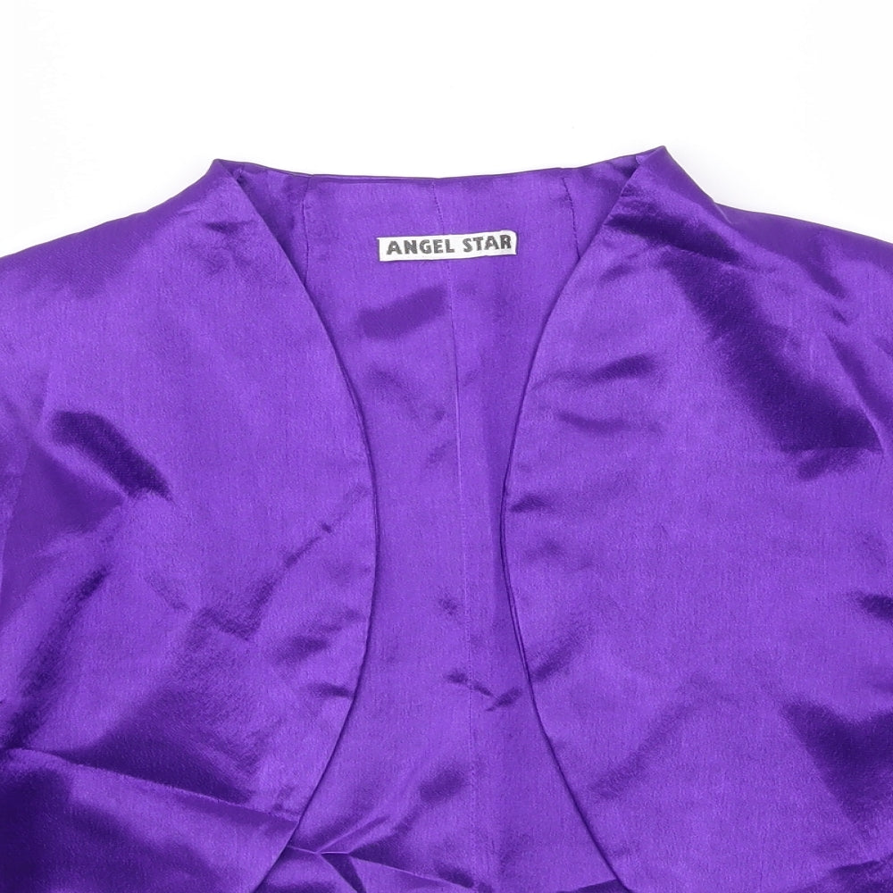 Angel Star Womens Purple  Polyester Jacket Blazer Size M