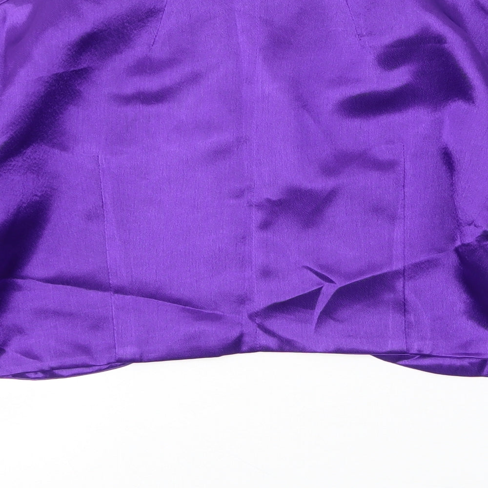 Angel Star Womens Purple  Polyester Jacket Blazer Size M