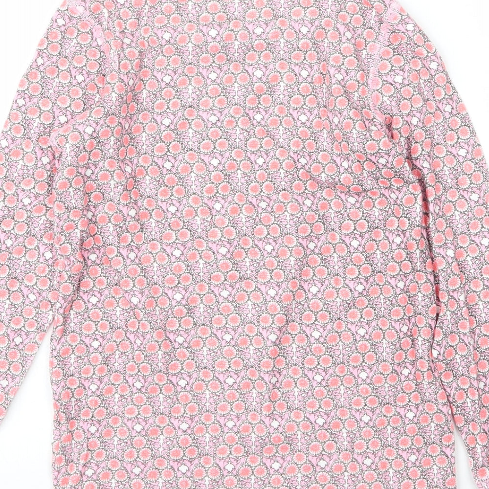 NEXT Girls Pink Floral Cotton Basic T-Shirt Size 6 Years Round Neck