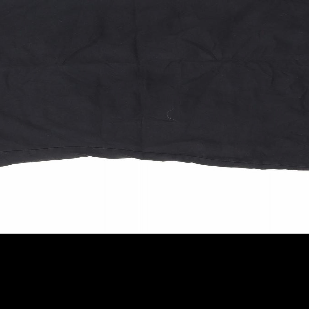 H&M Womens Black  Cotton Bodycon  Size 14  Scoop Neck