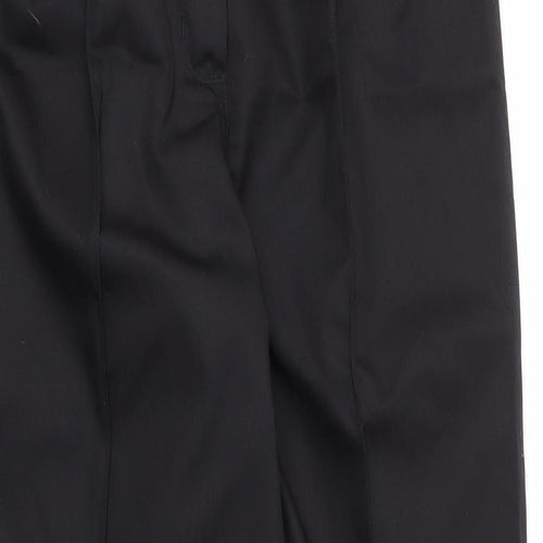 Alexandra Womens Black  Cotton Trousers  Size 16 L32 in Regular Zip