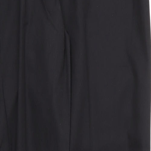 Alexandra Womens Black  Cotton Trousers  Size 16 L32 in Regular Zip