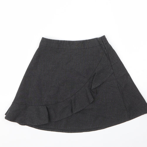 George Girls Grey  Viscose A-Line Skirt Size 4 Years  Regular