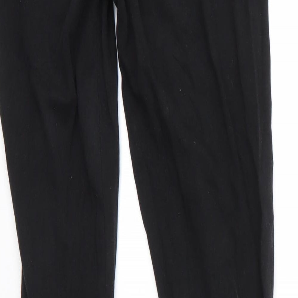 NEXT Girls Black  Cotton Carrot Trousers Size 13 Years L25 in Regular