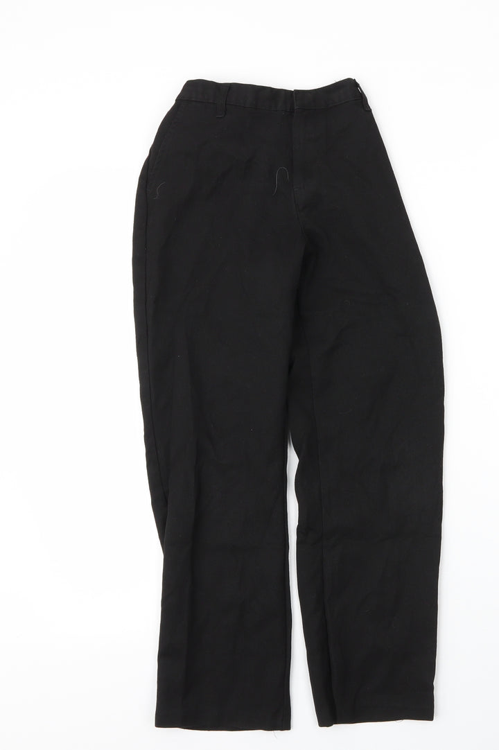 George Boys Black Viscose Capri Trousers Size 9 Months L24 in Regular Zip