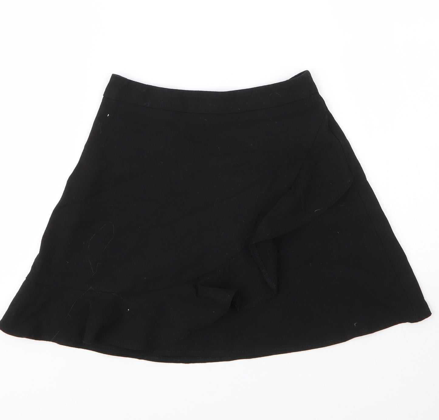 George Girls Black  Viscose A-Line Skirt Size 6 Years  Regular