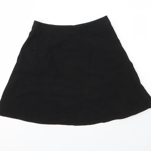 George Girls Black  Viscose A-Line Skirt Size 6 Years  Regular