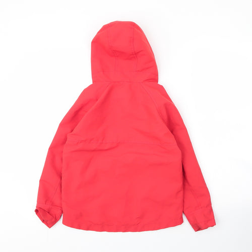 NEXT Boys Red   Parka Coat Size 7 Years  Zip