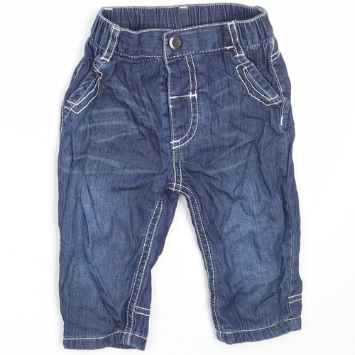 George Boys Blue  Cotton Capri Jeans Size 3-6 Months