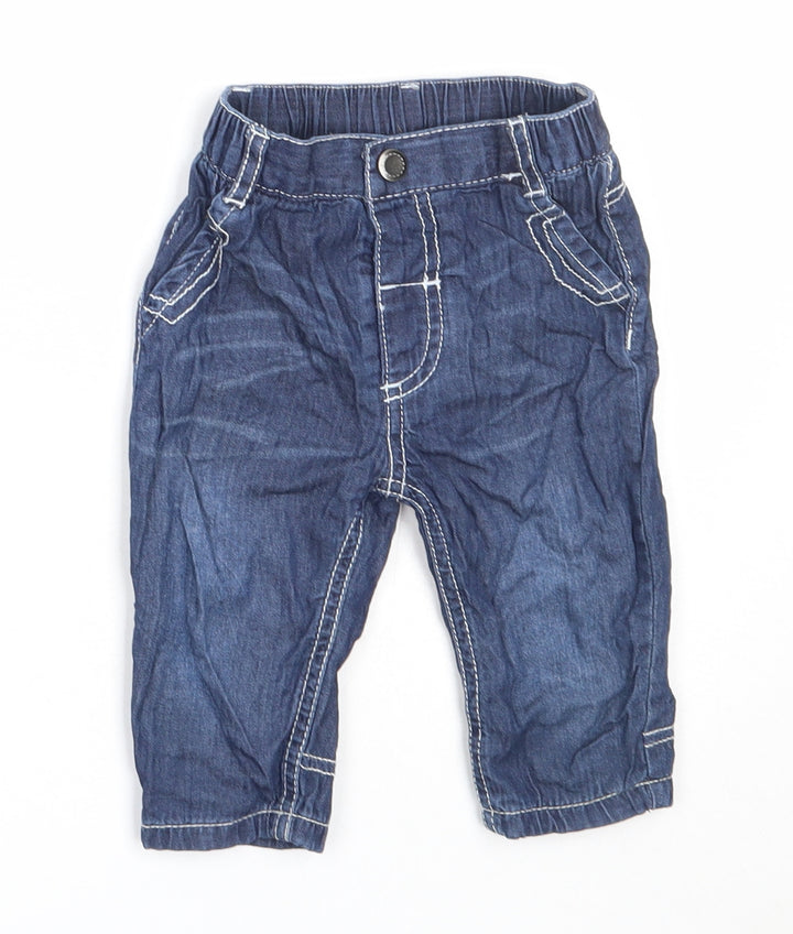 George Boys Blue  Cotton Capri Jeans Size 3-6 Months