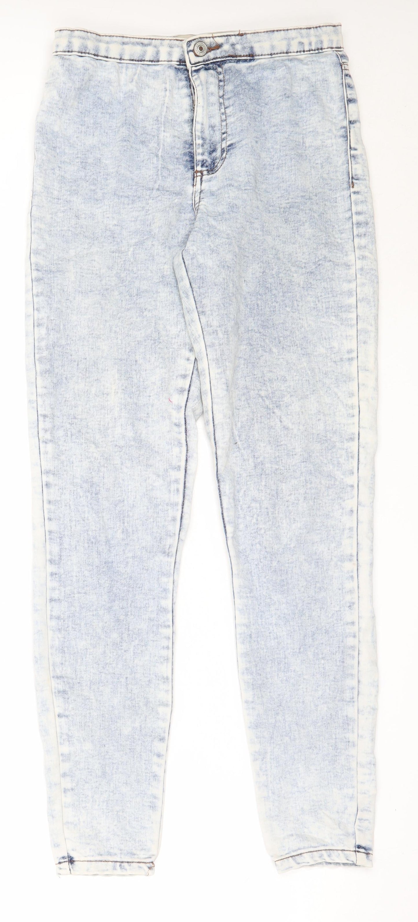 Primark Womens Blue  Cotton Skinny Jeans Size 10 L29.5 in Regular