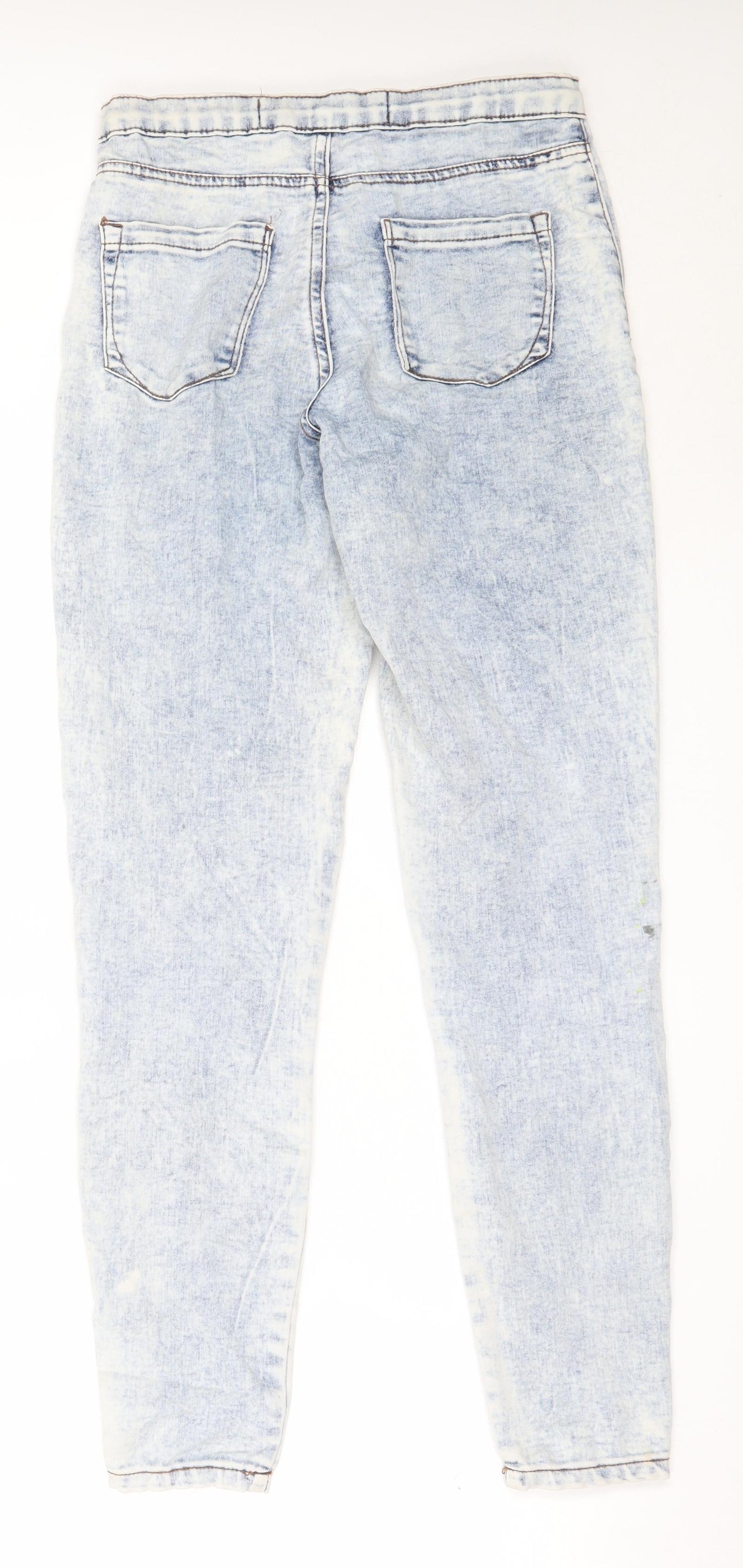 Primark Womens Blue  Cotton Skinny Jeans Size 10 L29.5 in Regular