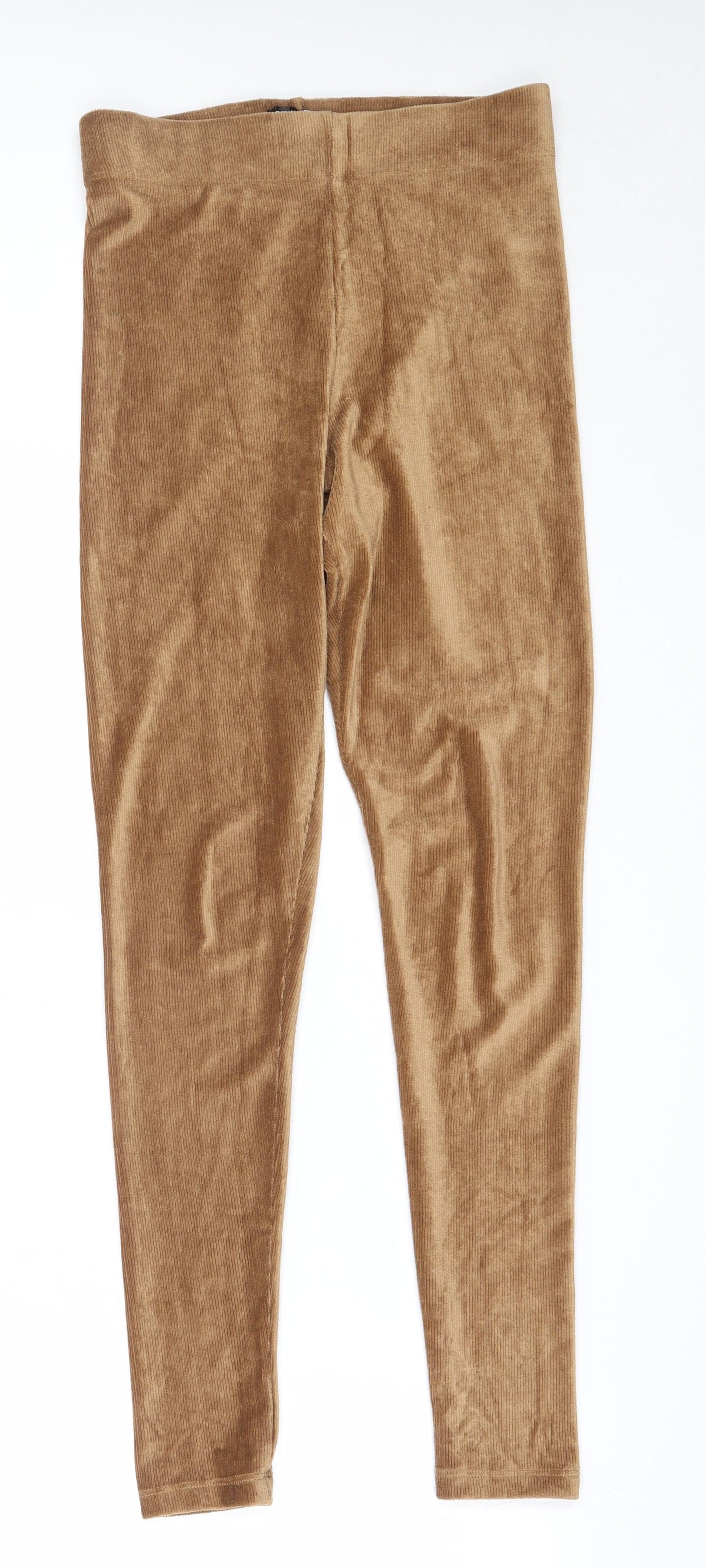 Pep&Co Womens Beige  Polyester Capri Leggings Size 8 L29 in
