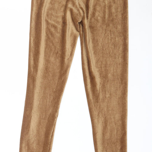 Pep&Co Womens Beige  Polyester Capri Leggings Size 8 L29 in
