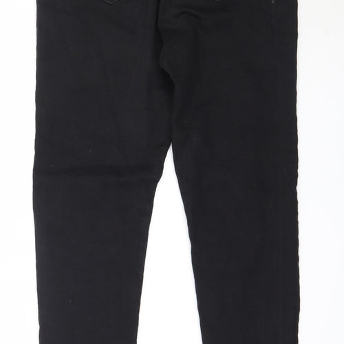 Peacocks Womens Black  Cotton Skinny Jeans Size 12 L28 in Regular