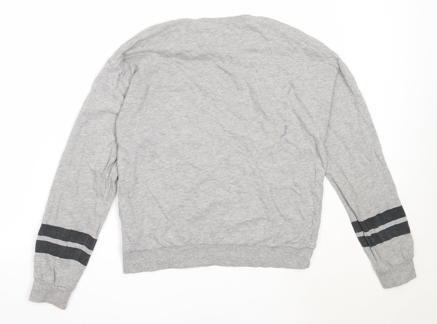 H&M Womens Grey  Cotton Pullover Sweatshirt Size S