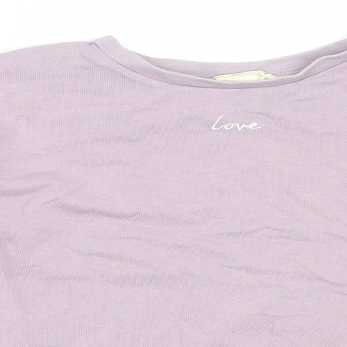 H&M Girls Purple  Cotton Pullover Sweatshirt Size 5-6 Years