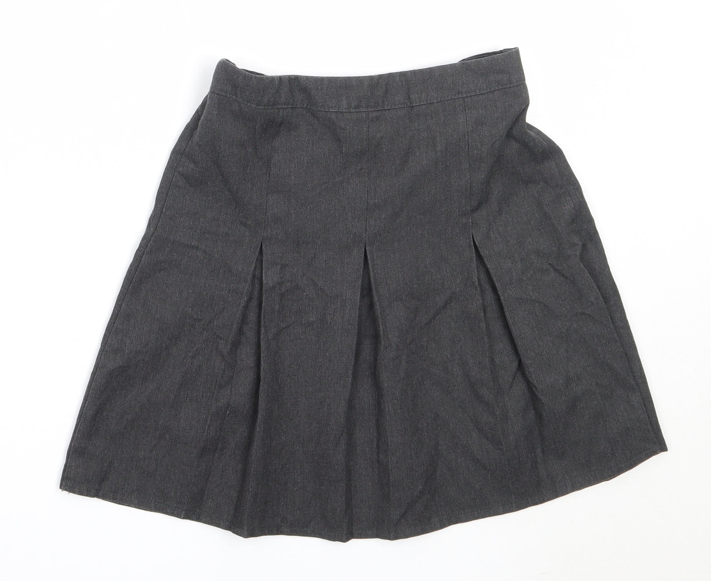 George Girls Grey  Polyester Flare Skirt Size 6-7 Years  Regular  - school