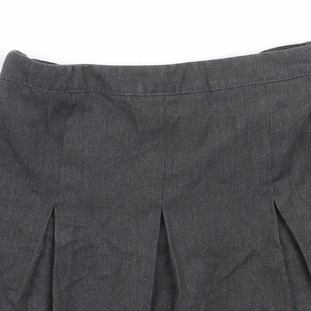 George Girls Grey  Polyester Flare Skirt Size 6-7 Years  Regular  - school