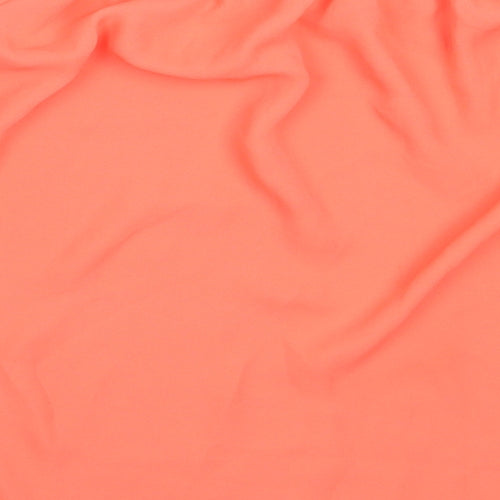 Peacocks Womens Orange  Polyester Basic Blouse Size 8 Off the Shoulder