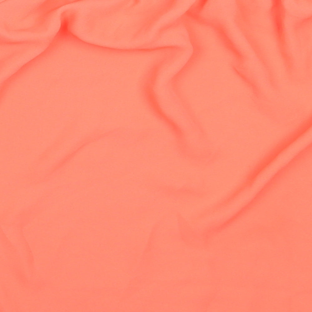 Peacocks Womens Orange  Polyester Basic Blouse Size 8 Off the Shoulder