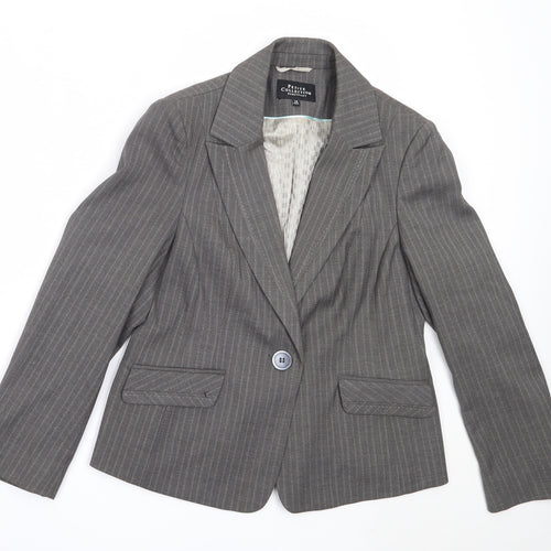 Debenhams Womens Grey  Polyester Jacket Blazer Size 14