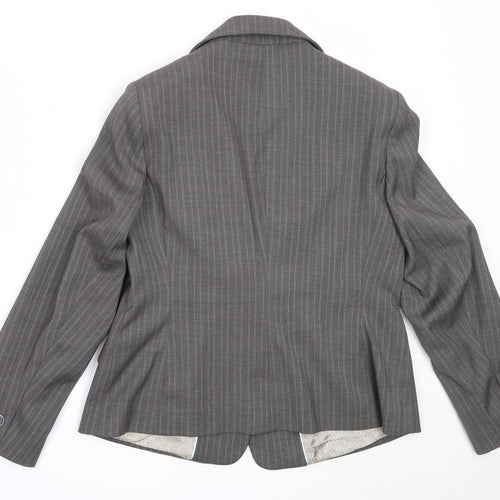 Debenhams Womens Grey  Polyester Jacket Blazer Size 14