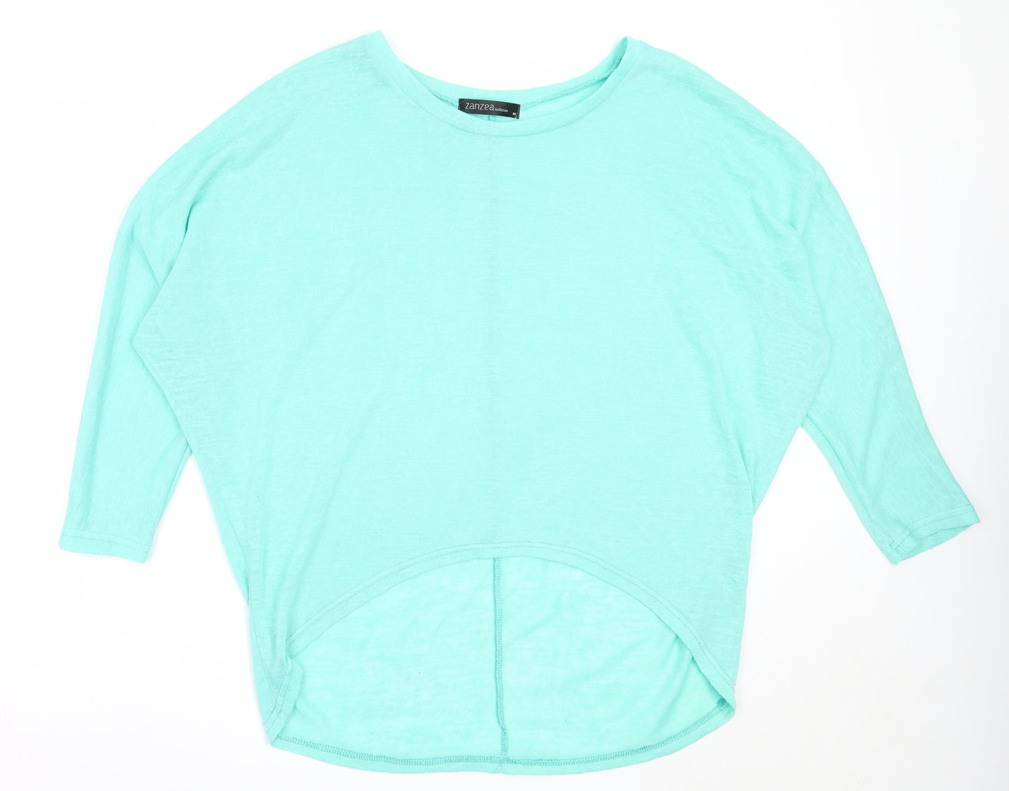 Zanzea Womens Green Round Neck  Acrylic Pullover Jumper Size M