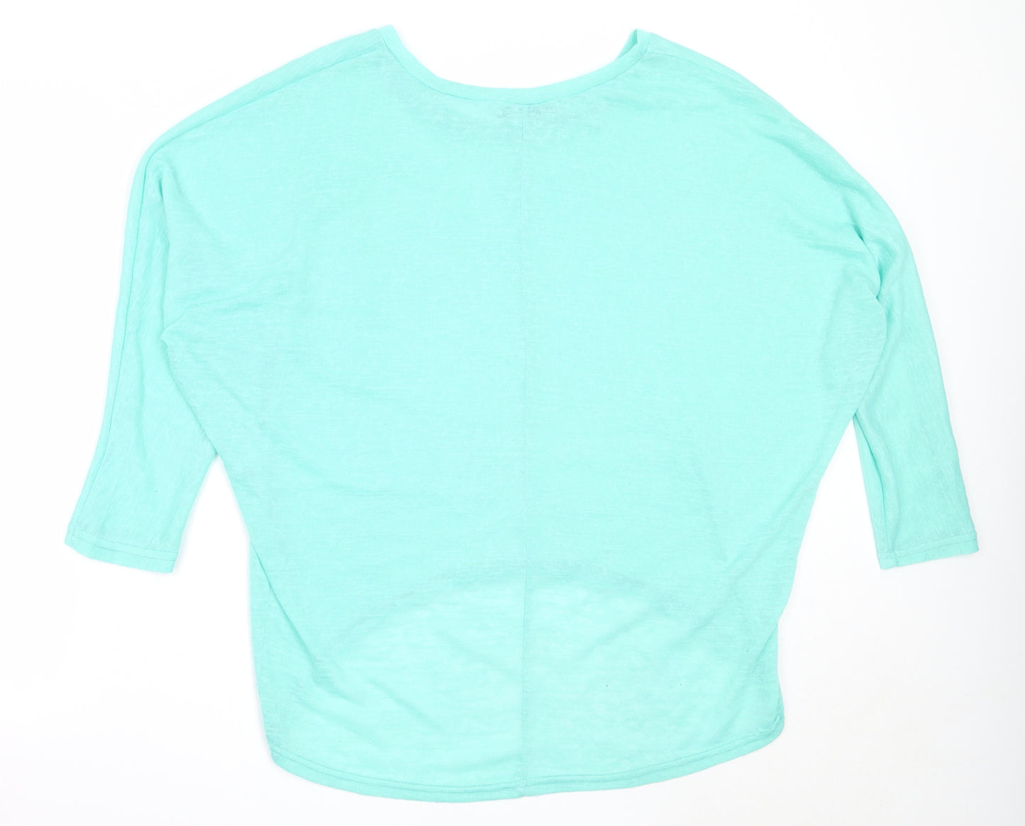 Zanzea Womens Green Round Neck  Acrylic Pullover Jumper Size M