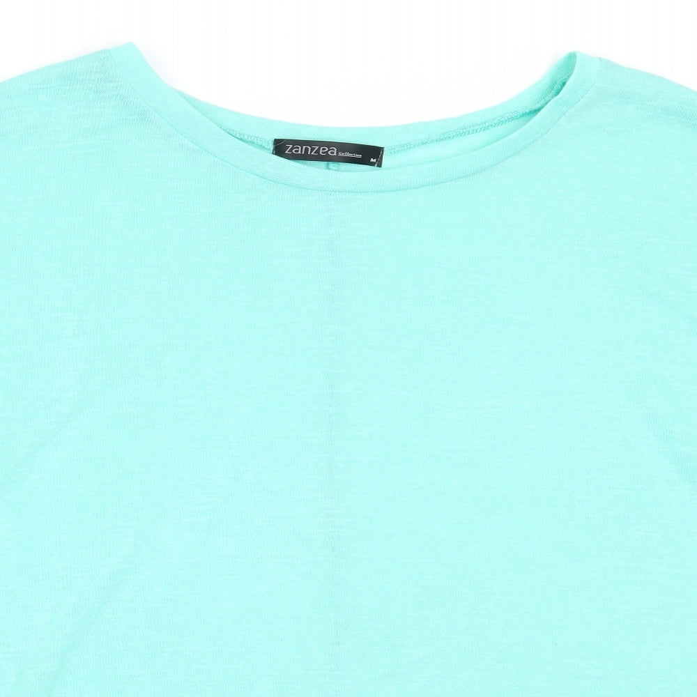 Zanzea Womens Green Round Neck  Acrylic Pullover Jumper Size M