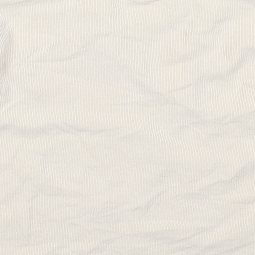Zara Girls Ivory  Cotton Basic T-Shirt Size 6 Years Round Neck