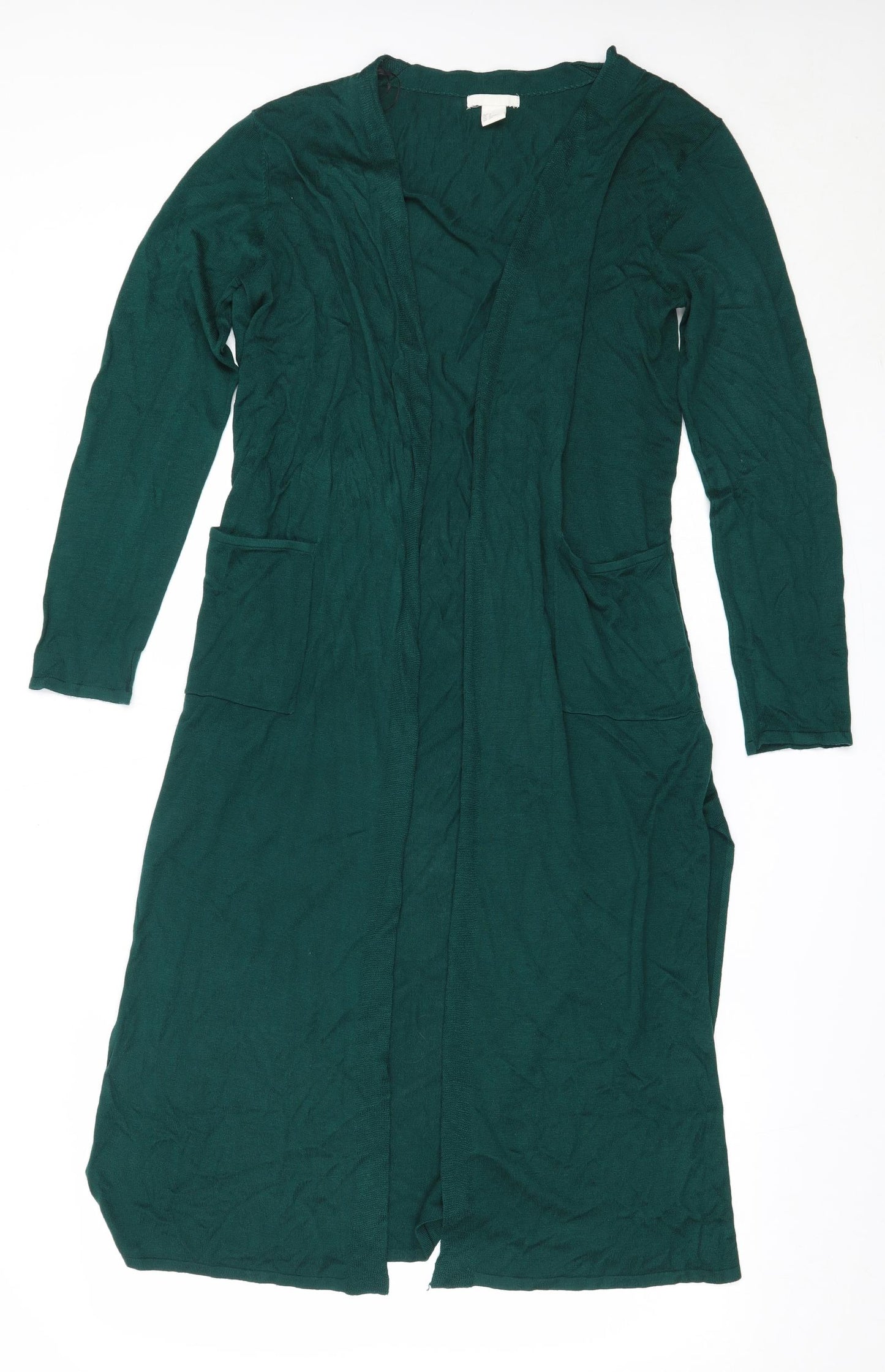 H&M Womens Green Round Neck  Viscose Cardigan Jumper Size S