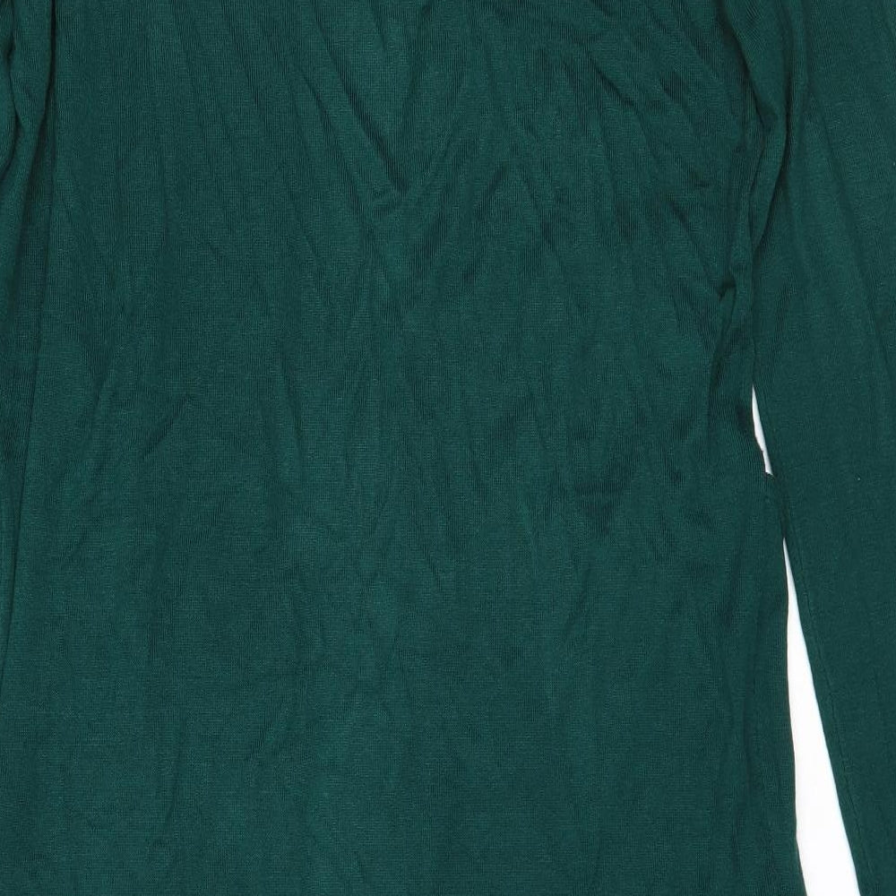 H&M Womens Green Round Neck  Viscose Cardigan Jumper Size S