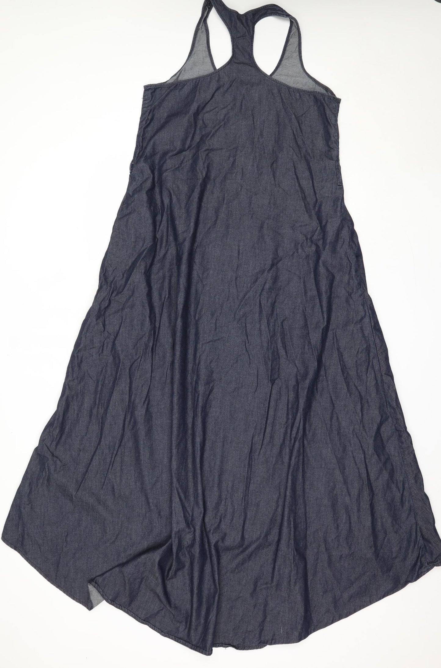 Gap Womens Blue  Cotton Trapeze & Swing  Size M  Round Neck