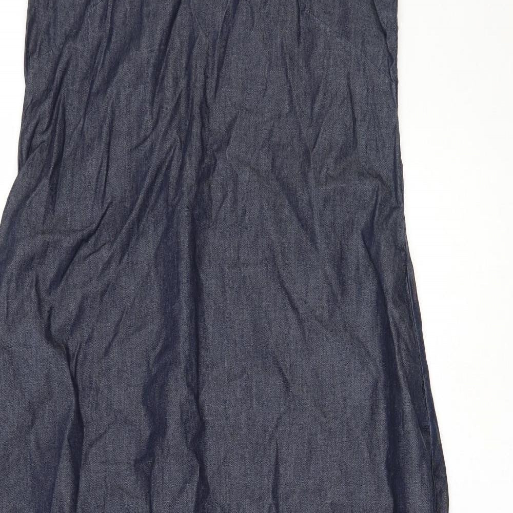 Gap Womens Blue  Cotton Trapeze & Swing  Size M  Round Neck