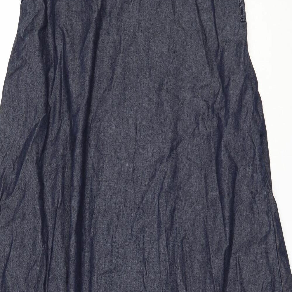 Gap Womens Blue  Cotton Trapeze & Swing  Size M  Round Neck