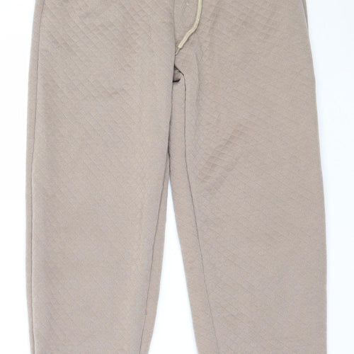 Street Collective Womens Beige  Polyester Jogger Trousers Size 8 L27.5 in Regular